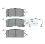 Brake Pads Rear Fits BMW M5, Holden Captiva, Hyundai Terracan TG1862N - Transgold | Universal Auto Spares