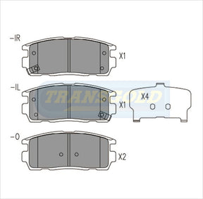 Brake Pads Rear Fits BMW M5, Holden Captiva, Hyundai Terracan TG1862N - Transgold | Universal Auto Spares