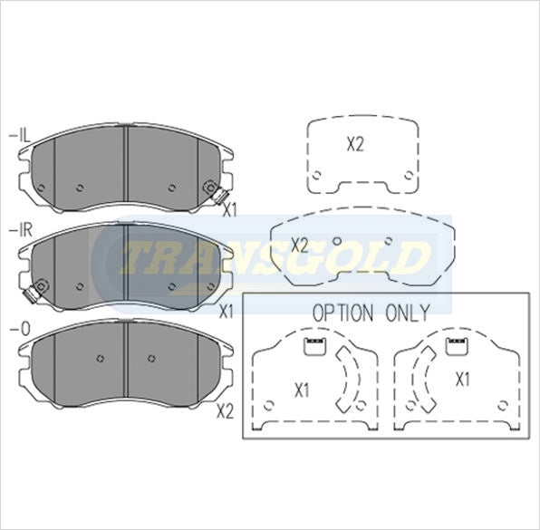 Brake Pads Front Fits Hyundai Tiburon 04-05 TG1863N - Transgold | Universal Auto Spares