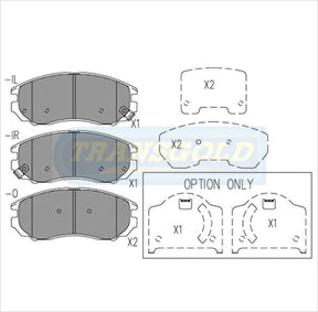 Brake Pads Front Fits Hyundai Tiburon 04-05 TG1863N - Transgold | Universal Auto Spares