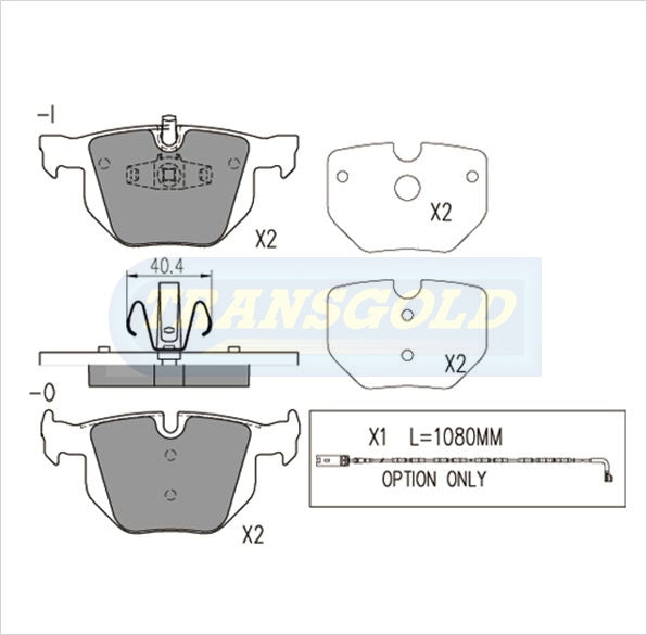 Brake Pads Rear Fits BMW 3 Series (E90,E91,E92) 05- Now TG1864N - Transgold | Universal Auto Spares