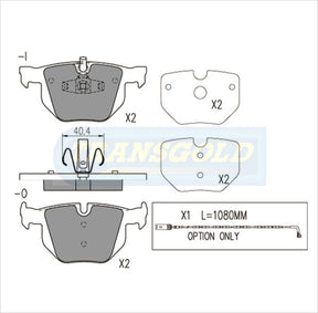 Brake Pads Rear Fits BMW 3 Series (E90,E91,E92) 05- Now TG1864N - Transgold | Universal Auto Spares