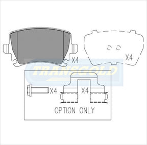 Brake Pads Rear Fits Volkswagen Golf V, Jetta, Passat, Caddy, Audi A3 04-On TG1865N - Transgold | Universal Auto Spares