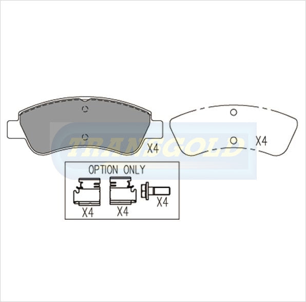 Brake Pads Front Fits Peugeot 206 Series,207,307, Citroen Berlingo,C2,C3,C4 Xsara TG1923N - Transgold | Universal Auto Spares