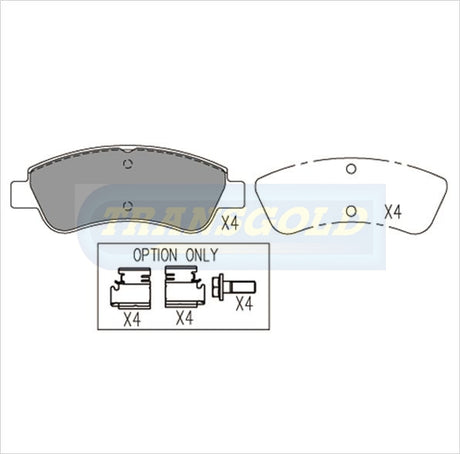 Brake Pads Front Fits Peugeot 206 Series,207,307, Citroen Berlingo,C2,C3,C4 Xsara TG1923N - Transgold | Universal Auto Spares