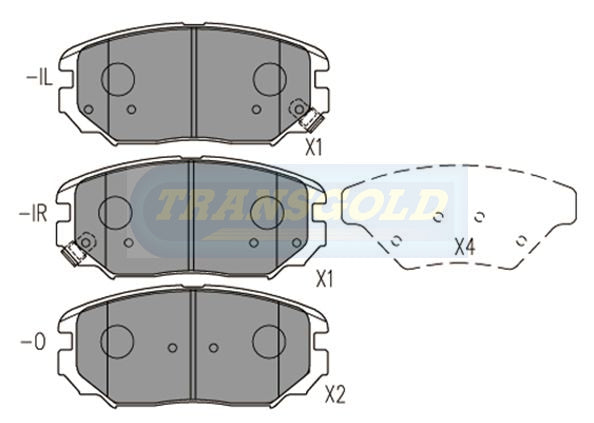 Brake Pads Front Fits Hyundai Azera 06-11 3.8L, Grandeur 2/06- 3.8L/11- 3.3L V6, Tucson 07, Sonata TG1924N - Transgold | Universal Auto Spares