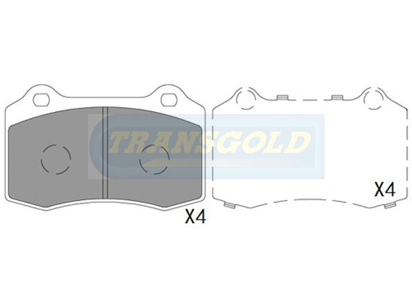 Brake Pads Rear Fits Ford Ba 03-05, Bf 05-08 , Fg 08-Now TG1936N - Transgold | Universal Auto Spares