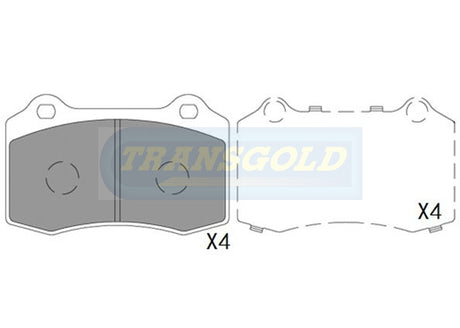 Brake Pads Rear Fits Ford Ba 03-05, Bf 05-08 , Fg 08-Now TG1936N - Transgold | Universal Auto Spares