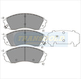 Brake Pads Front Fits Kia Carinval,Grand Carinval 2.7 05-08, Hyundai Iload 2.4,2.5D 08-now TG1940N - Transgold | Universal Auto Spares
