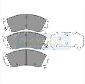 Brake Pads Front Fits Kia Carinval,Grand Carinval 2.7 05-08, Hyundai Iload 2.4,2.5D 08-now TG1940N - Transgold | Universal Auto Spares