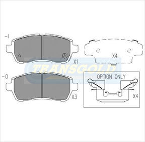 Brake Pads Front Fits Daihatsu Sirion 08-Now, Ford Fiesta 01/09-09/10, Mazda 2 07-Now Hatch TG1941N - Transgold | Universal Auto Spares