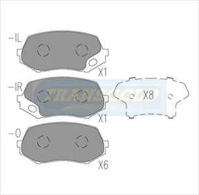 Brake Pads Front Fits Mitsubishi Canter FE7&FE8 05-Now TG1945N - Transgold | Universal Auto Spares