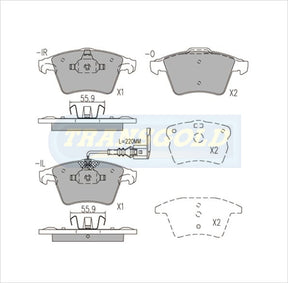 Brake Pads Front Fits Volkswagen Transporter 03-On TG1947N - Transgold | Universal Auto Spares