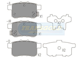 Brake Pads Front Fits Honda Accord 08-On 3.4L, 2.4L TG1953N - Transgold | Universal Auto Spares