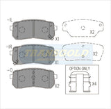 Brake Pads Rear Fits Kia Carinval, Grand Carinval 2.7 05-08, Hyundai Iload 2.4,2.5D TQ TG1957N - Transgold | Universal Auto Spares