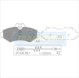 Brake Pads Rear Fits Mercedes G Series 90-Now, Sprinter 95-06, Volkswagen LT 03-Now TG1961N - Transgold | Universal Auto Spares