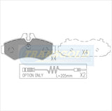 Brake Pads Rear Fits Mercedes G Series 90-Now, Sprinter 95-06, Volkswagen LT 03-Now TG1961N - Transgold | Universal Auto Spares