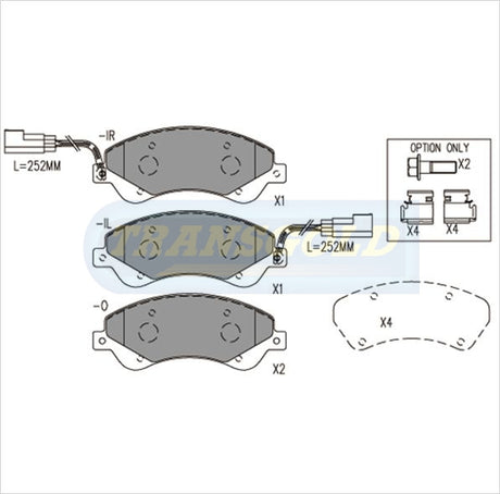 Brake Pads Front Fits Ford Transit 2.2 FWD JAN 06-Now TG1967N - Transgold | Universal Auto Spares