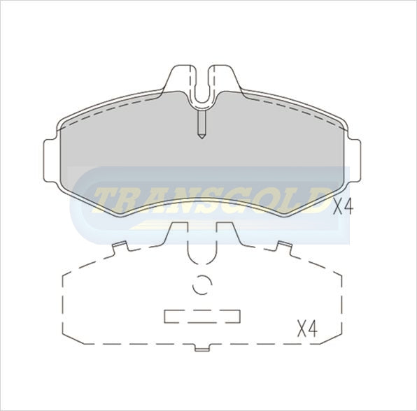 Brake Pads Front Fits Mercedes Vito 100 Series 96-03 (Bosch) TG1986 - Transgold | Universal Auto Spares
