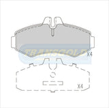 Brake Pads Front Fits Mercedes Vito 100 Series 96-03 (Bosch) TG1986 - Transgold | Universal Auto Spares