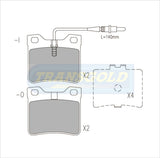 Brake Pads Rear Fits Peugeot 605 Series 89-99 607 Series 01-05, Mercedes Benz Vito 96-03 TG1988N - Transgold | Universal Auto Spares