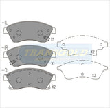 Brake Pads Front Fits Holden Cruze 2009-On TG1989N - Transgold | Universal Auto Spares