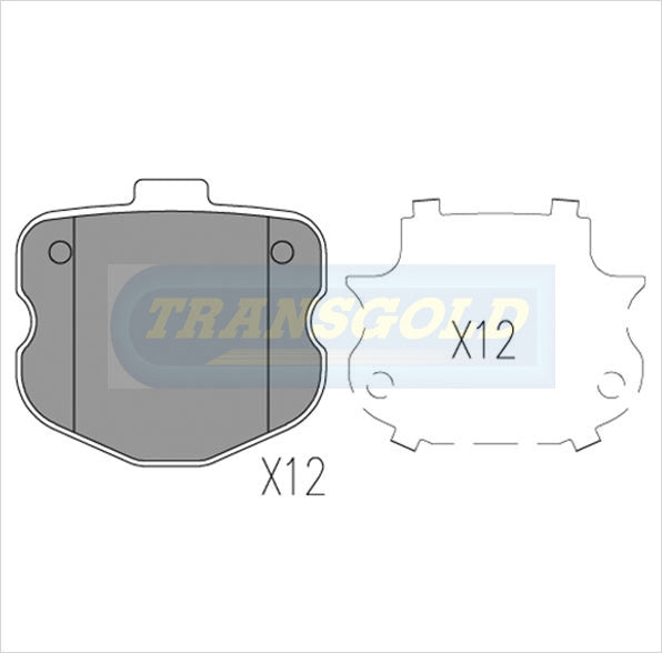 Brake Pads Front/Rear Fits Ford & Commodore Upgrade Kit TG2009N - Transgold | Universal Auto Spares