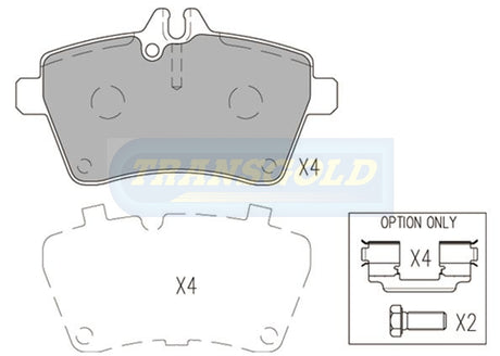 Brake Pads Front Fits Mercedes Benz W245, W169 2004-Now TG2019N - Transgold | Universal Auto Spares