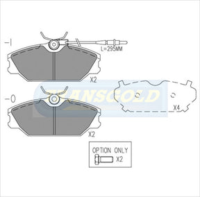 Brake Pads Front Fits Renault 93-03, Laguna, Megane TG2027N - Transgold | Universal Auto Spares