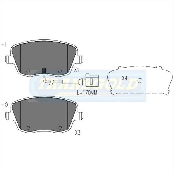 Brake Pads Front Fits Volkswagen Polo 01-08, Skoda Roomster 06- ,Fabia 01- , Seat Ibiza 02-08 TG2032N - Transgold | Universal Auto Spares