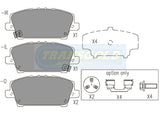 Brake Pads Front Fits Honda Civic 1.4,1.8, 2.0L (Not Type R) 06-Now TG2047N - Transgold | Universal Auto Spares