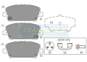 Brake Pads Front Fits Honda Civic 1.4,1.8, 2.0L (Not Type R) 06-Now TG2047N - Transgold | Universal Auto Spares