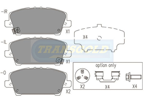 Brake Pads Front Fits Honda Civic 1.4,1.8, 2.0L (Not Type R) 06-Now TG2047N - Transgold | Universal Auto Spares