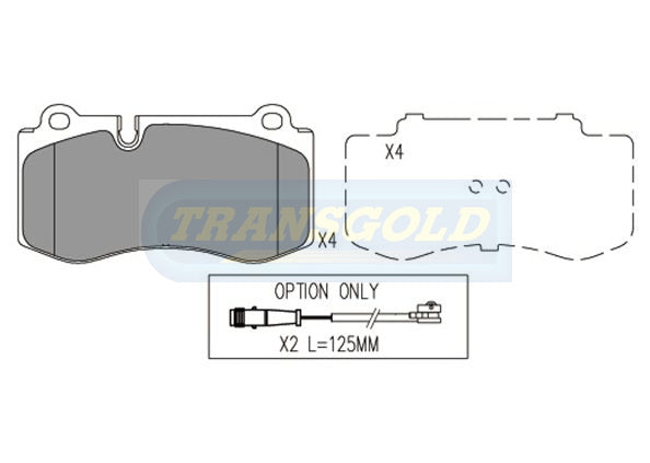 Brake Pads Front Fits Mercedes CL/S500 06-Now, S Class 05-Now, SL 08-Now, E400/500 06-09 TG2057N - Transgold | Universal Auto Spares