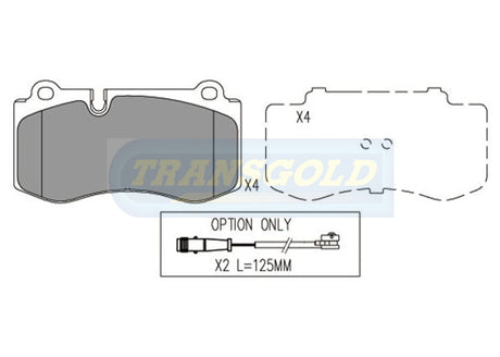 Brake Pads Front Fits Mercedes CL/S500 06-Now, S Class 05-Now, SL 08-Now, E400/500 06-09 TG2057N - Transgold | Universal Auto Spares
