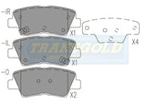 Brake Pads Rear Fits Hyundai Accent I30, I40 TG2076N - Transgold | Universal Auto Spares