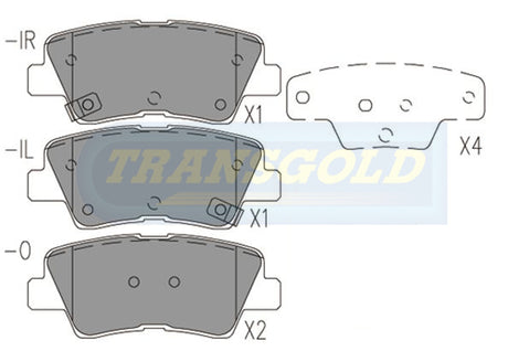 Brake Pads Rear Fits Hyundai Accent I30, I40 TG2076N - Transgold | Universal Auto Spares