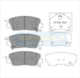Brake Pads Front Fits Hyundai I40, Sonata, Kia Rio and Optima 09-On TG2089 - Transgold | Universal Auto Spares