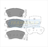 Brake Pads Front Fits Hyundai Accent, Kia Rio TG2272N - Transgold | Universal Auto Spares