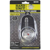 Tyre Gauge 10 - 100PSI Metal Dial - HARD UNIT