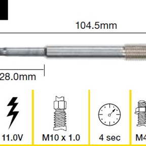 Glow Plug Citroen Fiat Ford Peugeot Volv TGP009 - TRIDON