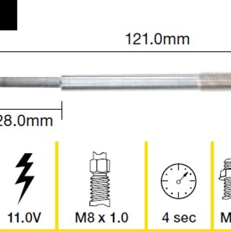 Glow Plug CITROEN DV4TD PEUGEOT DV6TED4 TGP012 - Tridon