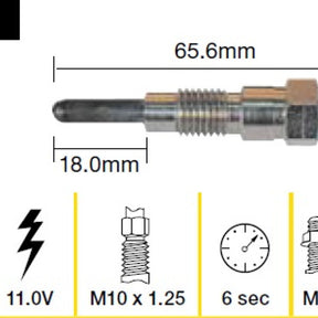 Glow Plug NISSAN SD23 SD25 SD33 SD33T TGP020 - TRIDON
