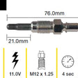 Glow Plug AUDI SKODA VOLKSWAGEN TGP021 - TRIDON
