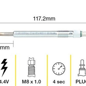 Glow Plug AUDI SKODA VOLKSWAGEN TGP024 - TRIDON