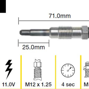 Glow Plug HOLDEN Z19DT SOHC 8V TGP027 - TRIDON