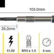 Glow Plug HOLDEN Z19DT SOHC 8V TGP028 - TRIDON