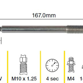Glow Plug DAIHATSU TOYOTA 1KD-FTV DOHC TGP030 - TRIDON