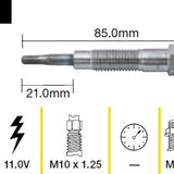 Glow Plug NISSAN RD28T SOHC 12V TGP031 - Tridon