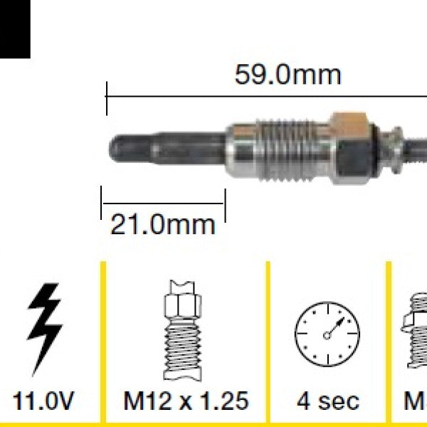 Glow Plug VOLKSWAEGAN CK AFN AAB AJA TGP036 - TRIDON